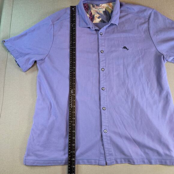 Tommy Bahama Island Zone Shirt XL Marlin Embroidery Floral Trim Button Down - Picture 8 of 14